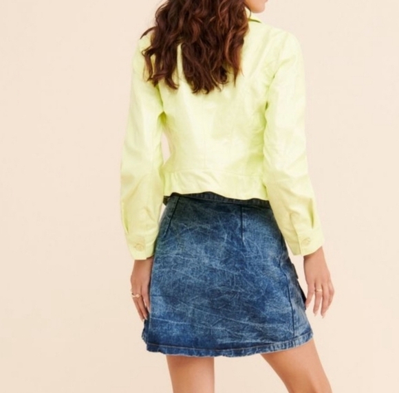 THE PEOPLE Vs. Women's Denim Wrap Mini Skirt with Pockets, Vintage Blue, XS NWOT - Picture 3 of 15